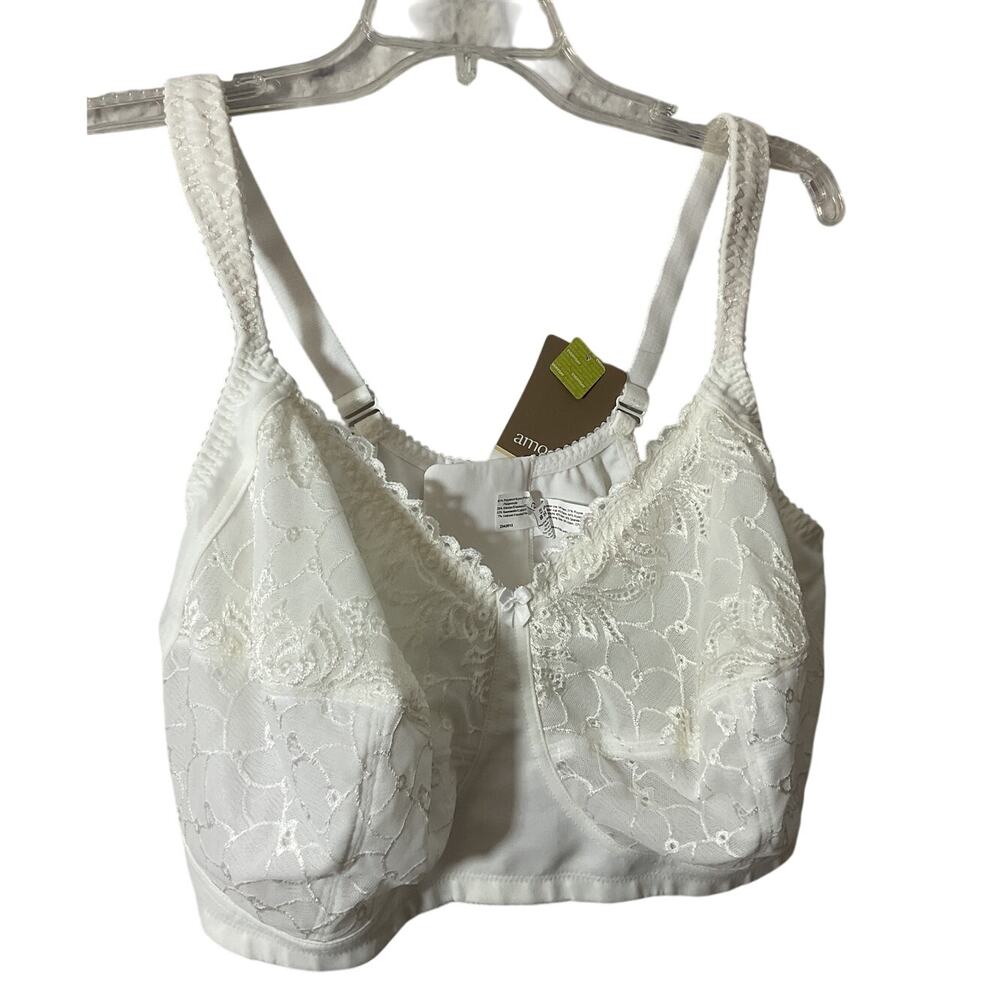 NWT Amoena 46 DDD Bra Carmen SB 0700 Wire Free White